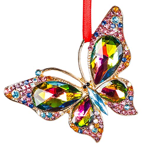 Metal Butterfly Christmas Ornaments