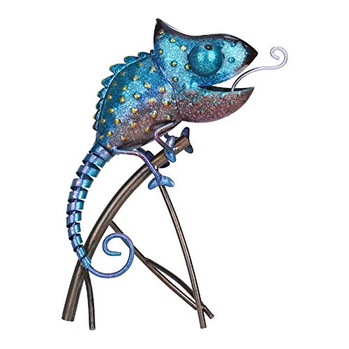 Metal Chameleon Sculpture Decoration