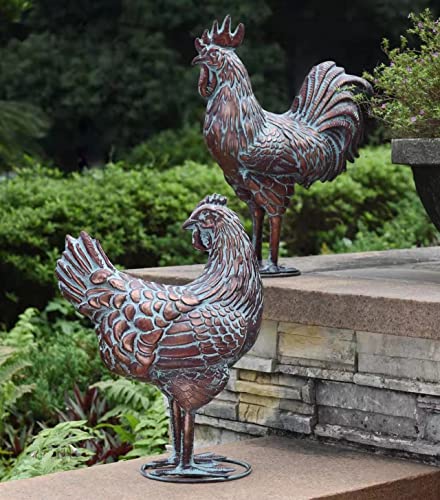 Metal Chicken Decor for Garden and Home Decoration