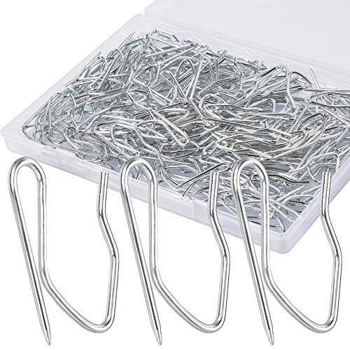Metal Curtain Hooks, 200PCS Drapery Hook Pins Stainless Steel Pin-on Hooks for Window Curtain, Shower Curtain, Door Curtain