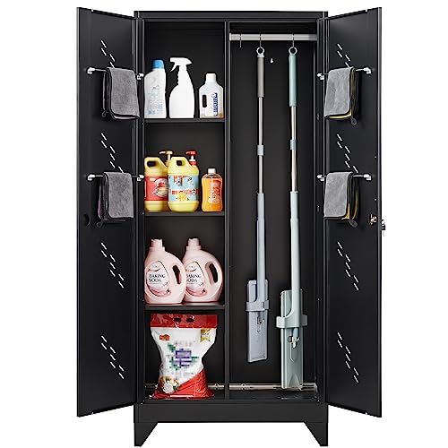 Metal Garage Storage Cabinet with Doors and Shelves