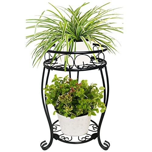 Metal Plant Stand 2 Tier Potted Holder