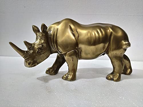 Metal Rhino Statue Sculpture Rough & Tough Unique Attractive Rhino Statue