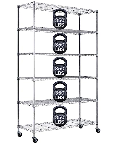 Metal Shelves 6 Layer Wire Shelving on Wheels