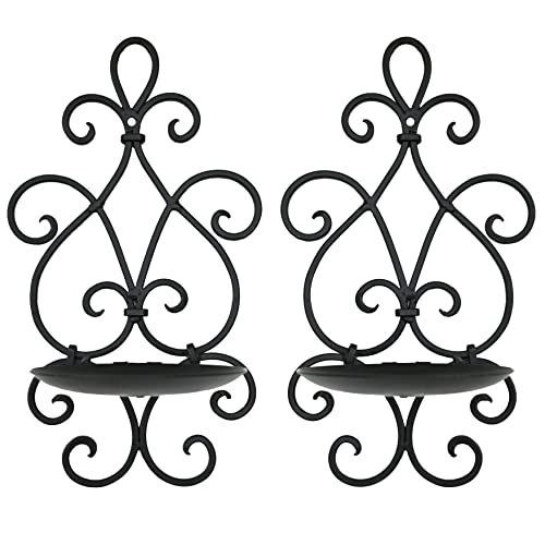 Metal Wall Candle Sconce Holder Set