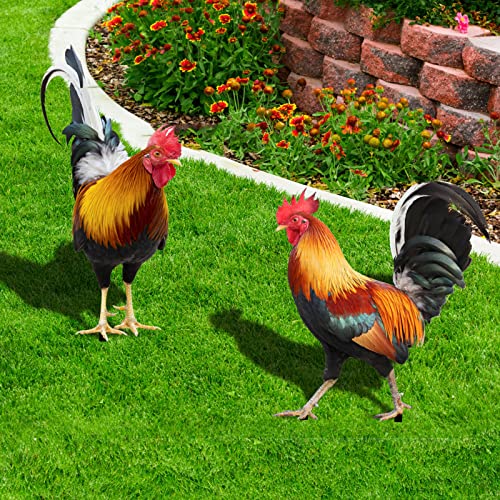 MEUMITY Lifelike Rooster Garden Sculptures