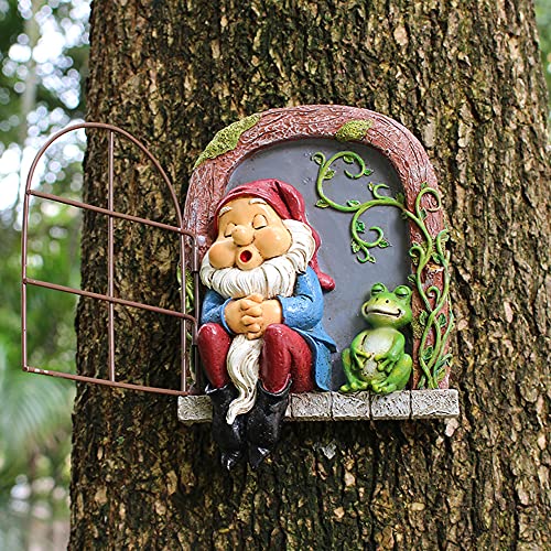 Meyas Outdoor Statues Elf Out The Door Tree Hugger