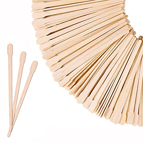 Mibly Wooden Wax Sticks - Small Waxing Applicator Sticks for Hair Removal