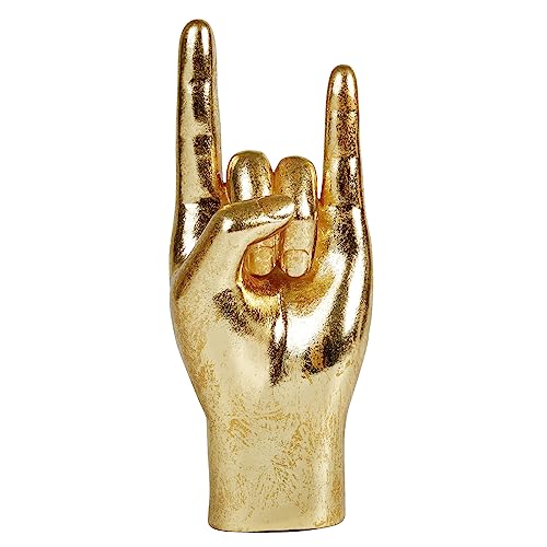 MicDecor Gold Decor ASL Hand Sign Statue