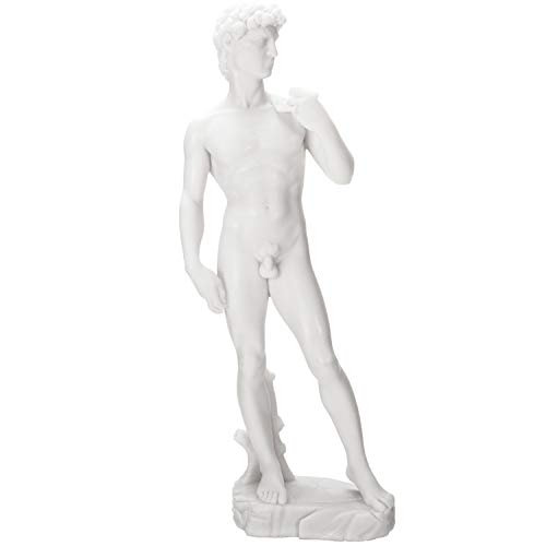 Michelangelo's 'David' Statue Marble White Finish