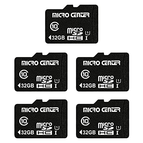 Micro Center 32GB Micro SDHC Flash Memory Card (5 Pack)