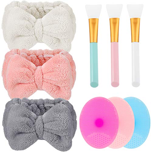 Microfiber Bowtie Headbands and Face Cleanser Set
