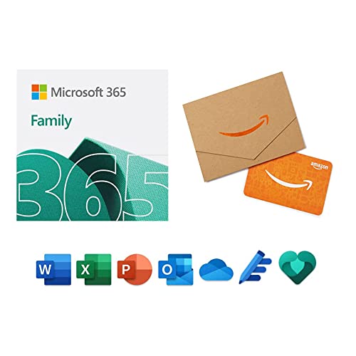 Microsoft 365 Family Subscription with $50 Amazon Gift Card
