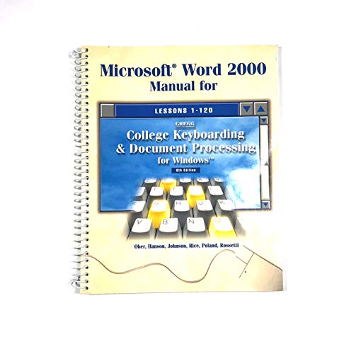 Microsoft Word 2000 Manual