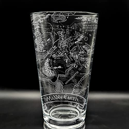 Middle Earth Engraved Pint Glass