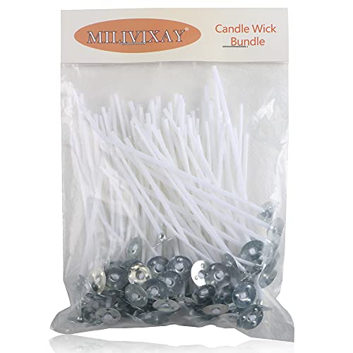 MILIVIXAY 100 Piece Candle Wicks for Candle Making