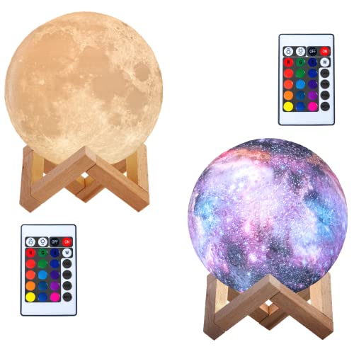 Mind-glowing to The Moon and Back Bundle: Galaxy Lamp (5.9 in.) & Moon Lamp (5.9 in.)