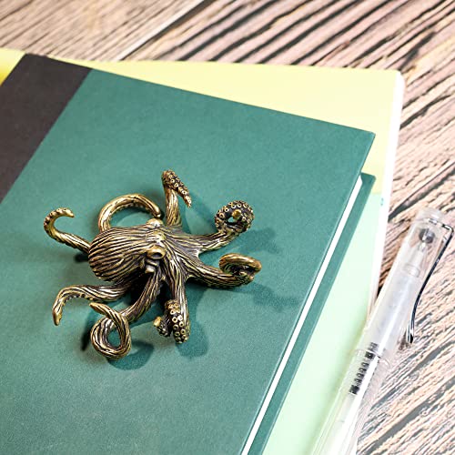 Mini Brass Octopus Sculpture for Stylish Decor