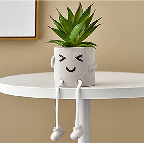 Mini Cactus Artificial Succulents Smiley Hanging Feet Doll