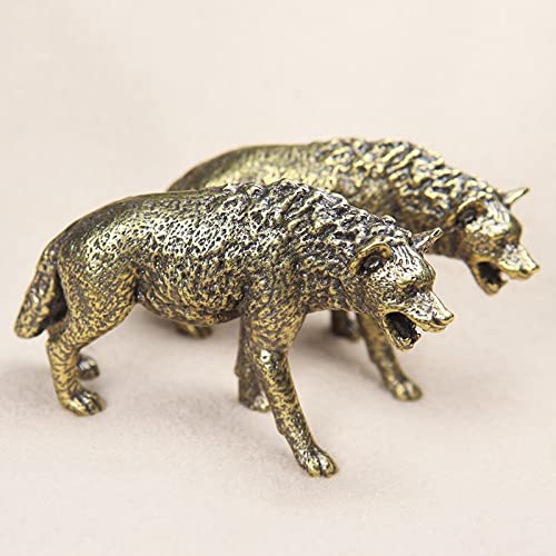 Mini Copper Hyena Figurine Ornament