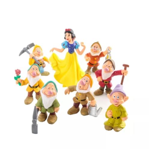 Mini Figurines Snow White Princess and8pcs The Seven Dwarfs Figures Cake Kid Birthday Gifts Cake topper Cake toppers decoration
