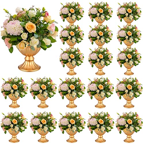 Mini Gold Metal Vase Wedding Flowers