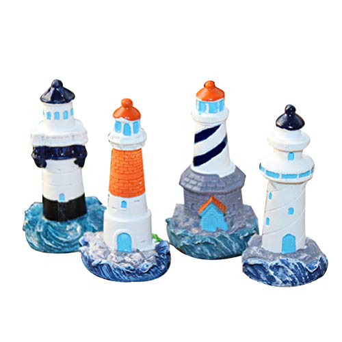 Mini Lighthouse Decor Mediterranean Figurines Ornaments