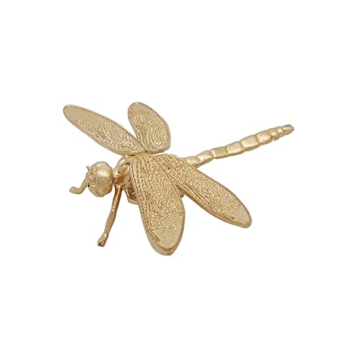 Mini Metal Dragonfly Figurine for Home Office Garden Decor