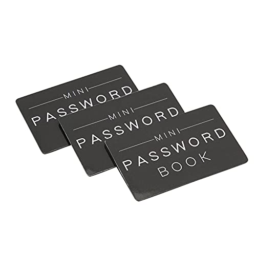Mini Password Book, Magnetic Internet Logbook Organizer (3.3 x 2.15 In, 3 Pack)