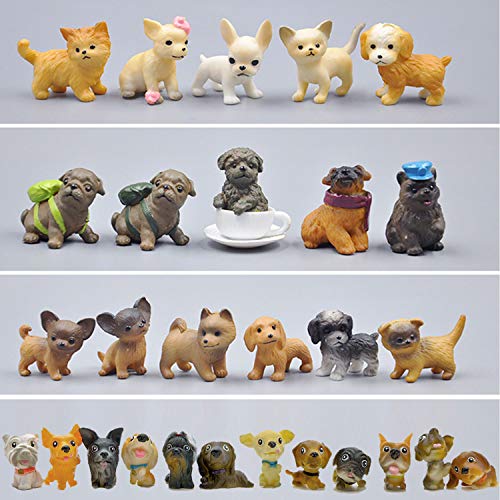 Mini Plastic Puppy Dog Figurines for Kids