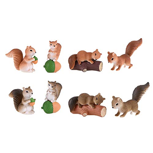 Mini Squirrel Figurine Playset Toys
