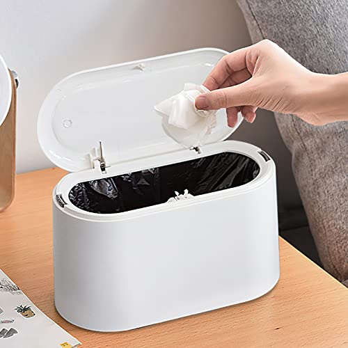 Mini Multifunctional Trash Can Desktop Home Car Storage Bucket Accessories  with Lid Garbage Bin Nordic Style Living Room Office
