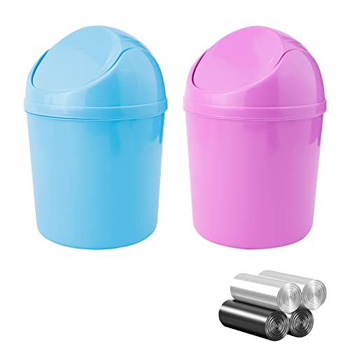 Mini Wastebasket Trash Can with Swing Lid