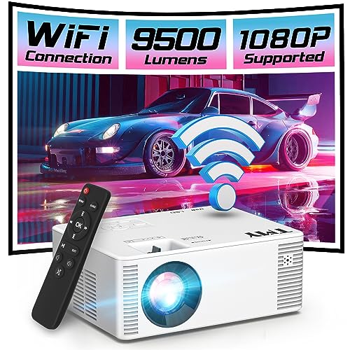 Native 1080P WiFi Projector, AKIYO 300'' Max iOS & Android Wireless  Connection Phone Projector, Portable Video Home Outdoor Movie Projector,  Support HDMI, TV Stick, USB, PS5, Carrying Case Included