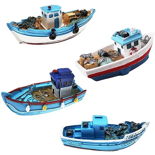 Miniature Boats Figurine Fairy Garden Vintage Pirate Ship