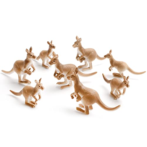 Miniature Kangaroo Figurine Set for Desktop Decoration and Party Supplies