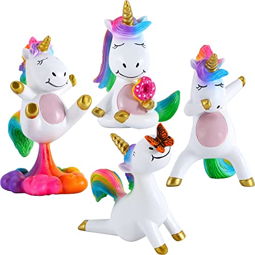 Miniature Unicorn Figurines Set - Funny Mini Statue Kit