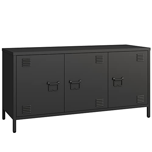MIOCASA Metal Locker TV Cabinet with Shelf