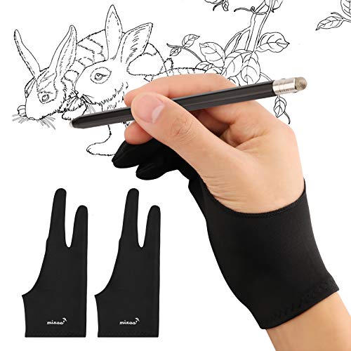 Mixoo Artist Gloves for Drawing Tablet 2 Pack