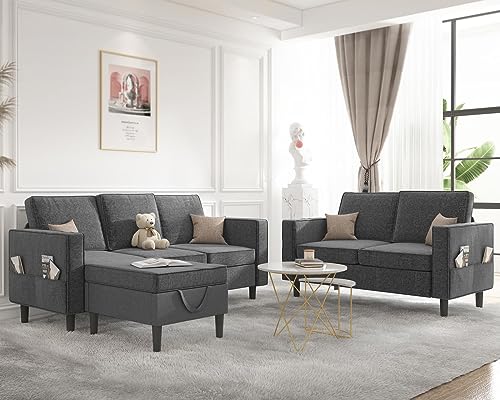 Mjkone Modern Sectional Sofa Couch Set