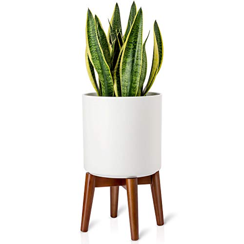 Mkono Plant Stand Mid-Century Modern Indoor (Plant and Pot NOT Included) Flower Holder Home Decor, Brown