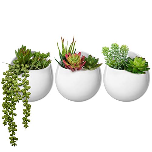 Mkono Wall Planter with Artificial Plants