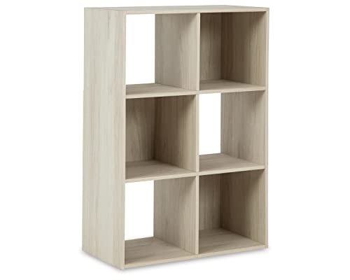 Modern 6 Cube Storage Organizer or Bookcase, Whitewash