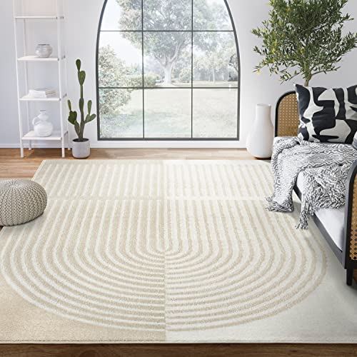 Modern Arch Beige/Cream Area Rug