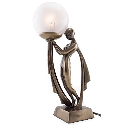 Modern Art Deco Lady Lamp Statue