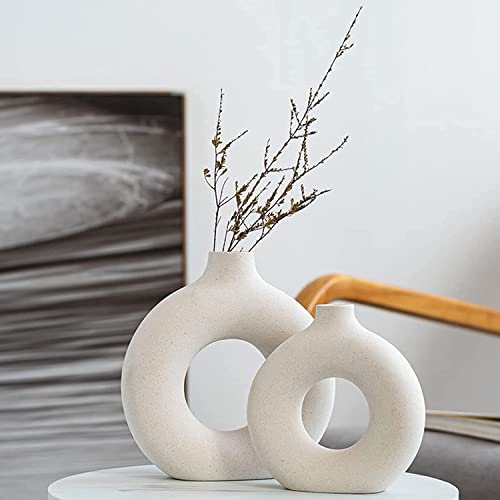 Modern Ceramic Vases Set 2 for Home Decor