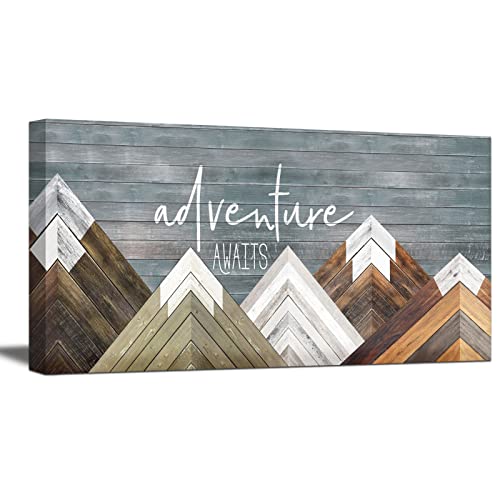 Modern Geometric Mountain Wall Art