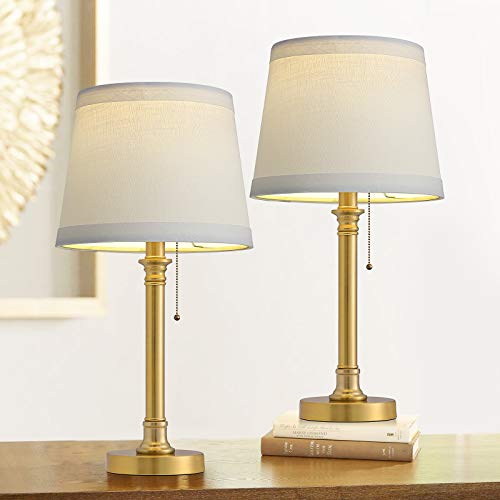Modern Gold Brass Table Lamp Set of 2