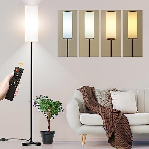 Modern LED Floor Lamp with Remote Control and Adjustable Lighting