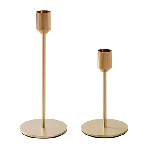 Modern Metal Gold Candlestick Holders - Elegant Home Decor